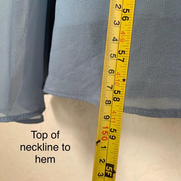 NWT Lulus Dress Mythical Kind of Love Maxi Blue Halter Wedding Guest Bridesmaid - Picture 9 of 12